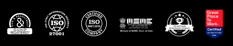 BEEU TECH Certifications - Great Place to Work, ISO 27001, ISO 9001:2015